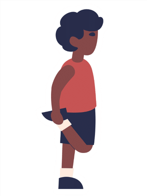 2 Child stretching tight muscles