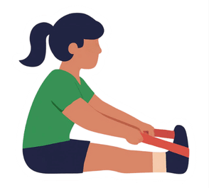 3 Child strengthening muscles with a resistance band